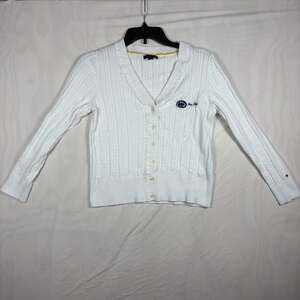 Women’s Penn State Tommy Hilfiger White Button Up Knit Cardigan